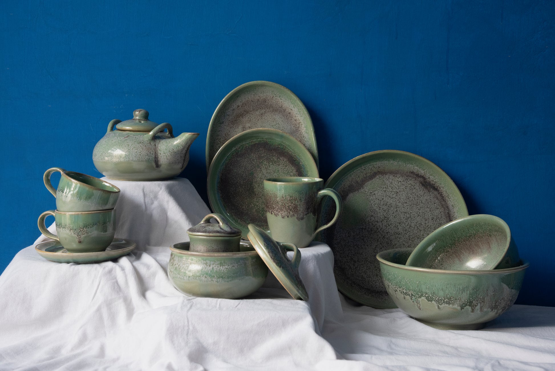 SAGE DINNERWARE | SET OF NINE