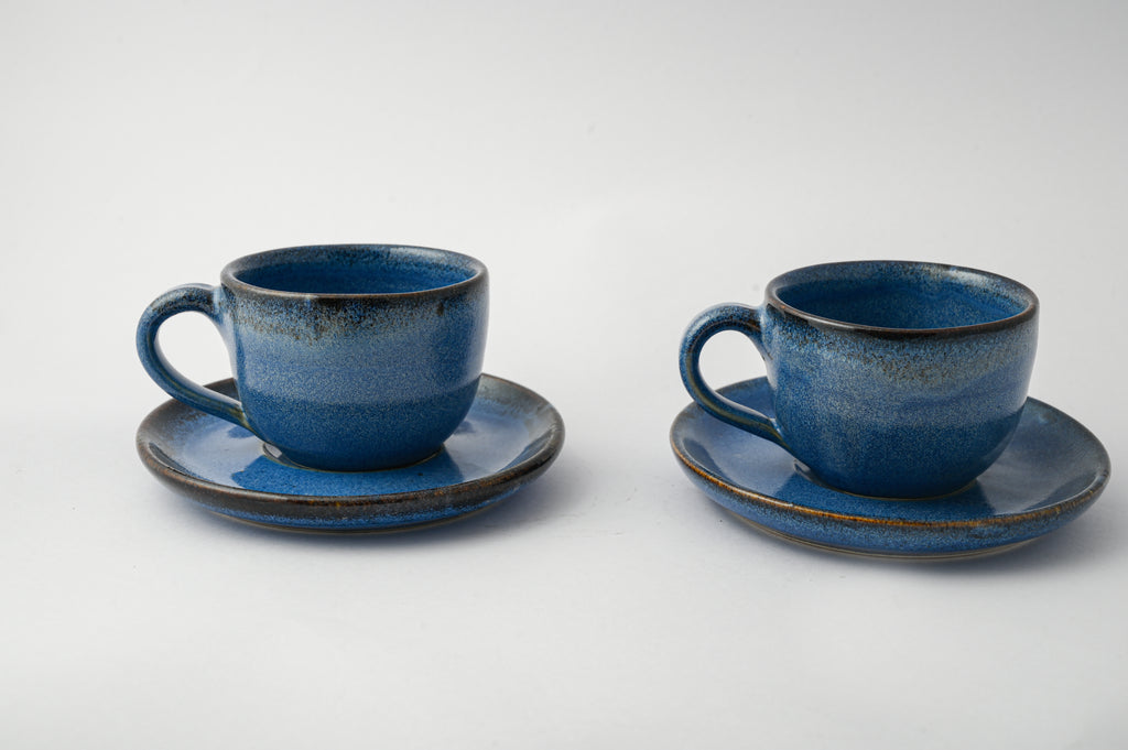 Azure Teacup Saucer set of two