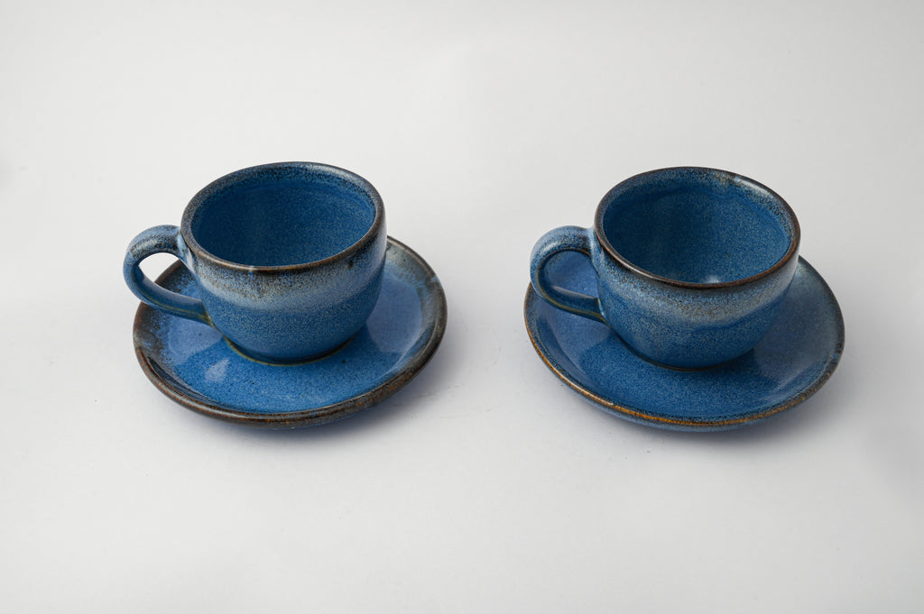 Azure Teacup Saucer set of two