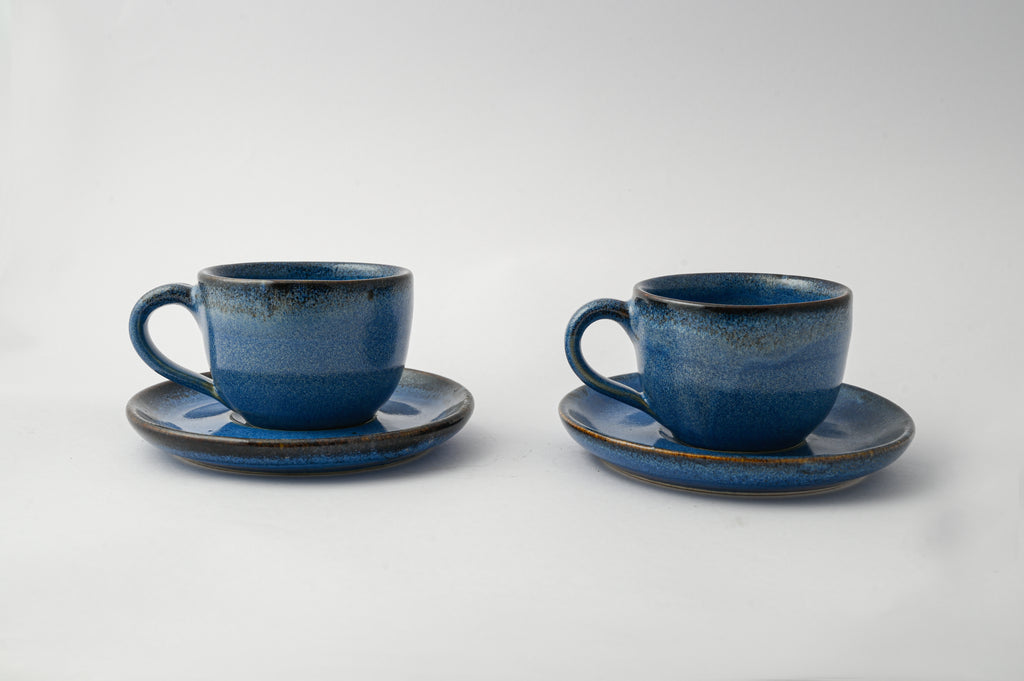 Azure Teacup Saucer set of two