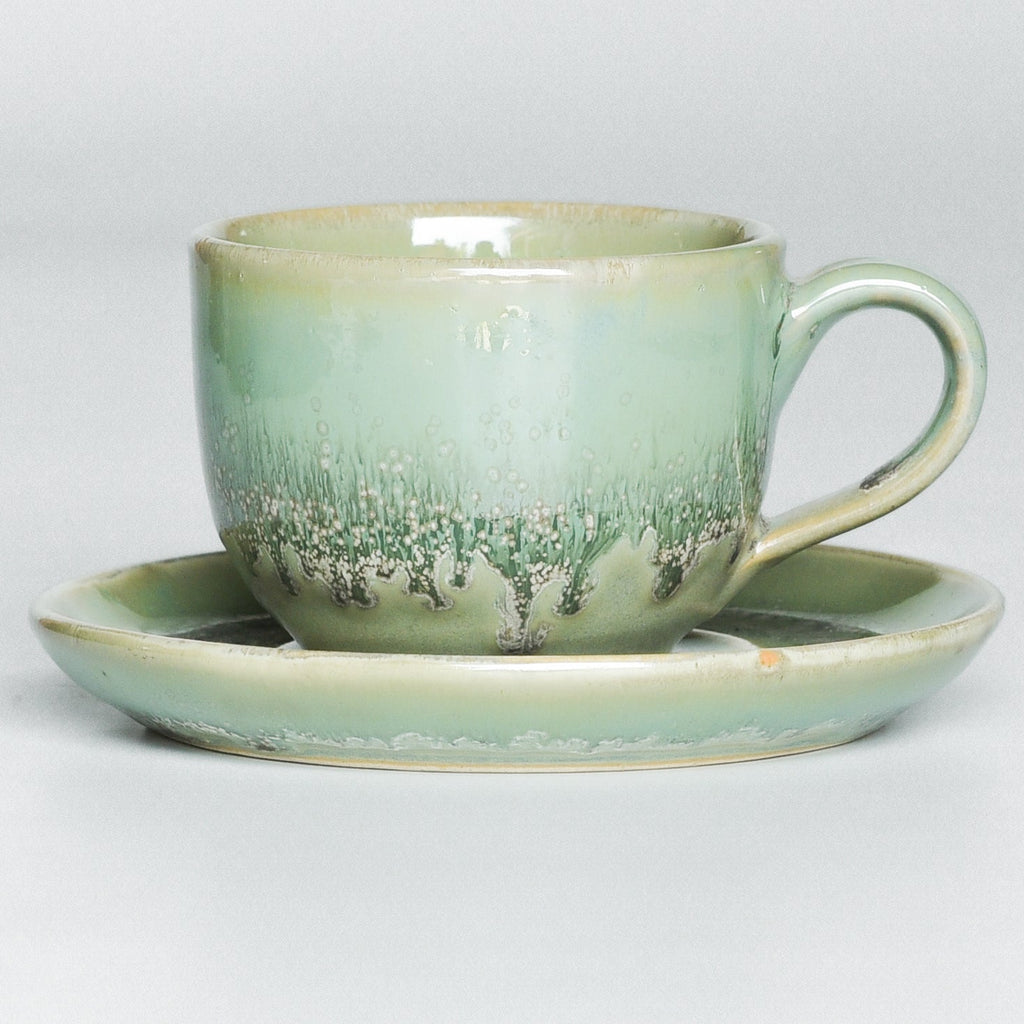 Sage Tea Cup with Saucer | Set of two